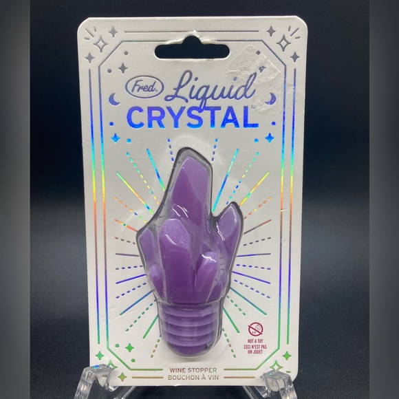 NIB Genuine Fred Liquid Crystal Silicone Wine Stopper - Picture 3 of 3